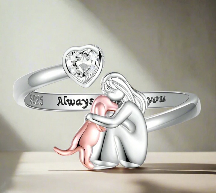 ALWAYS IN MY HEART SILVER RING