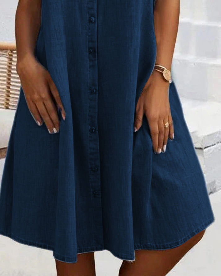 Anwen | Short Sleeve Button Dress