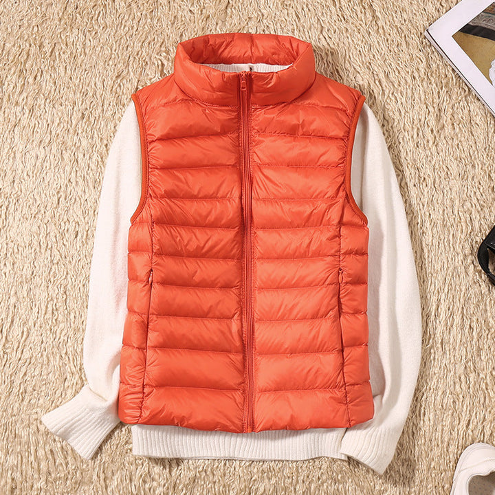 Isa - Waterproof Vest with White Duck Down