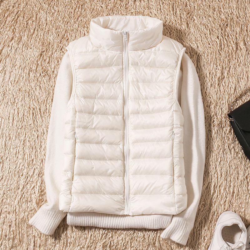 Isa - Waterproof Vest with White Duck Down