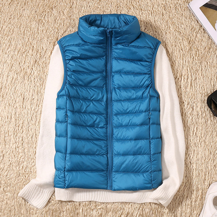Isa - Waterproof Vest with White Duck Down