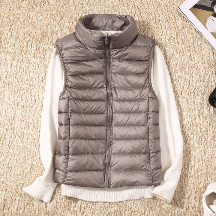 Isa - Waterproof Vest with White Duck Down