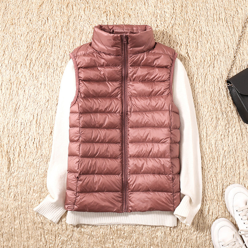 Isa - Waterproof Vest with White Duck Down