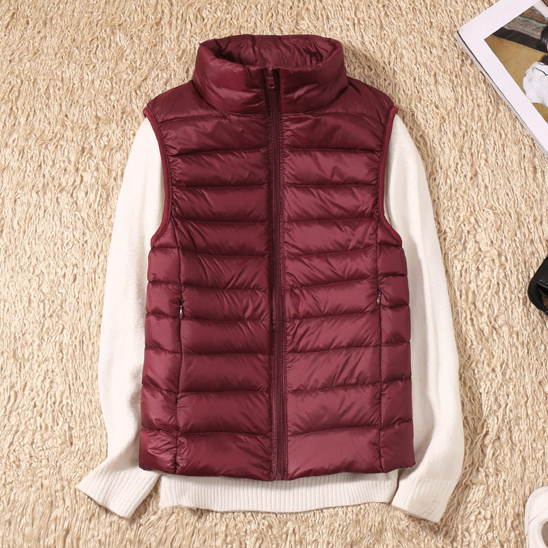 Isa - Waterproof Vest with White Duck Down