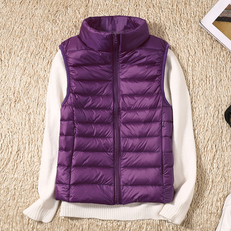 Isa - Waterproof Vest with White Duck Down