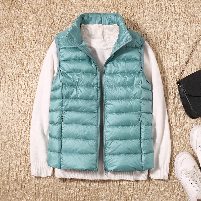 Isa - Waterproof Vest with White Duck Down