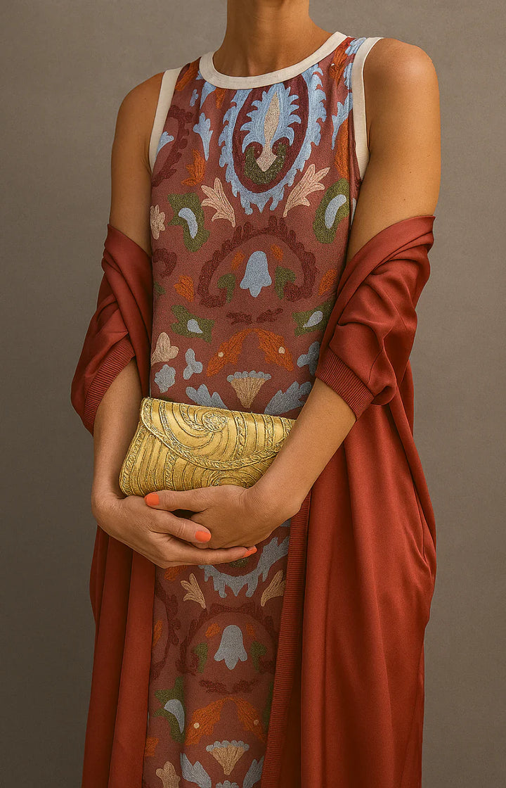 RAFFAELLA | Elegant Long Dress with Matching Shawl