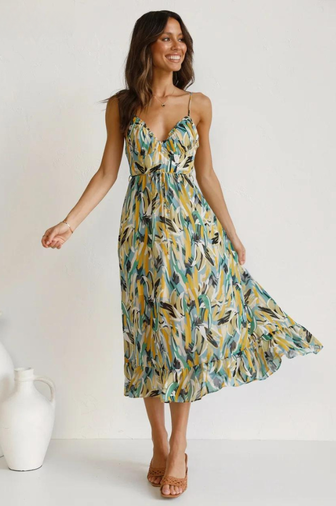 Chiara | Vibrant Mid-Length Dress