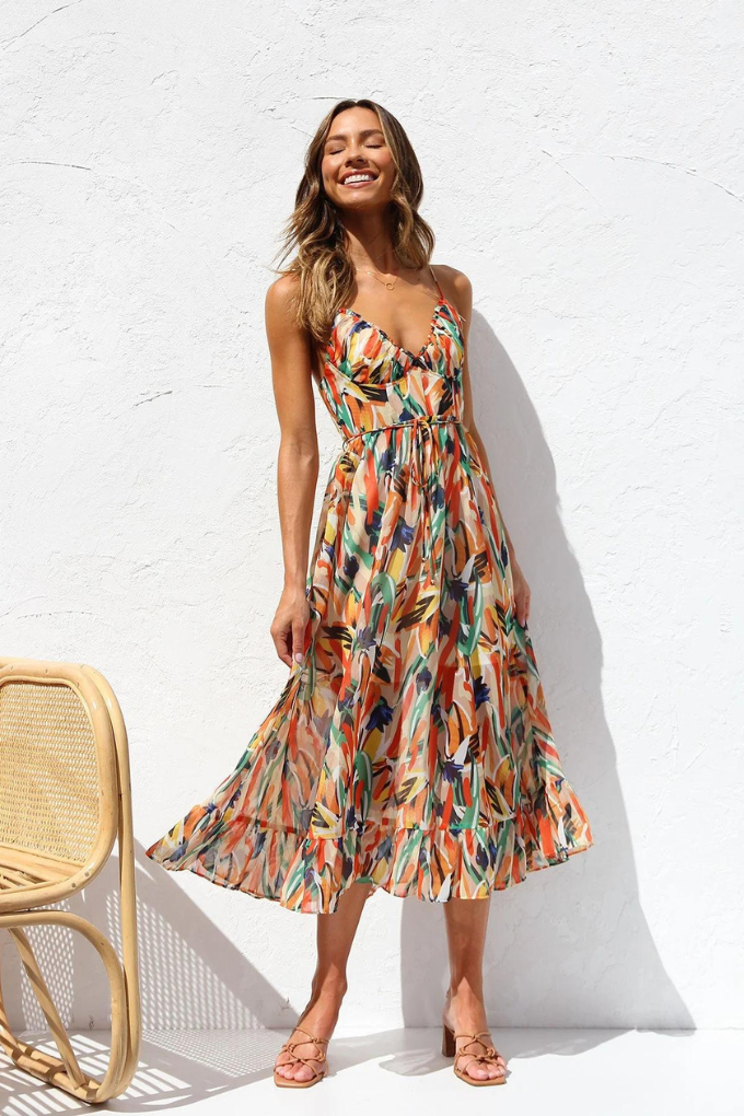 Chiara | Vibrant Mid-Length Dress