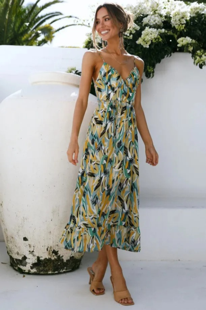 Chiara | Vibrant Mid-Length Dress