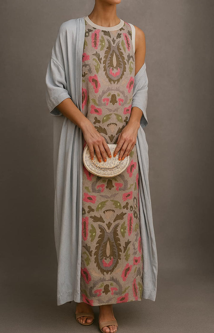 RAFFAELLA | Elegant Long Dress with Matching Shawl