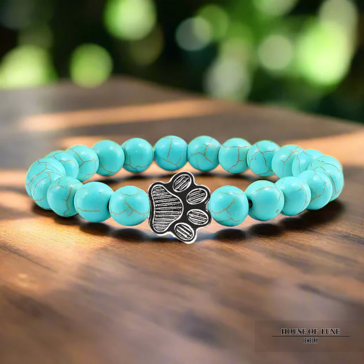 BEADED PAW BRACELET