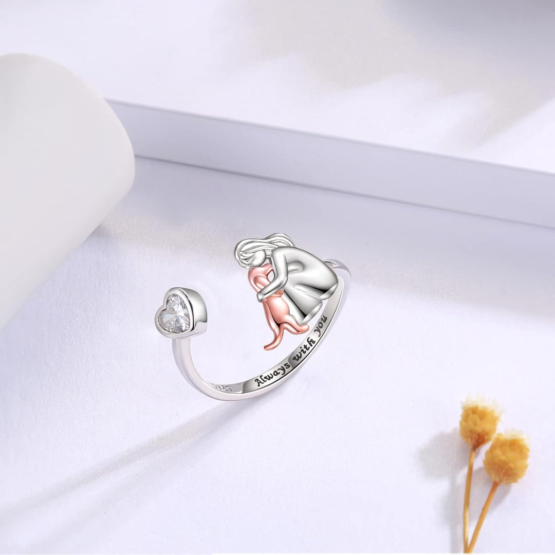 ALWAYS IN MY HEART SILVER RING