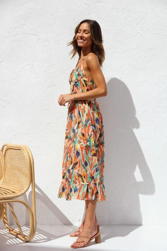 Chiara | Vibrant Mid-Length Dress