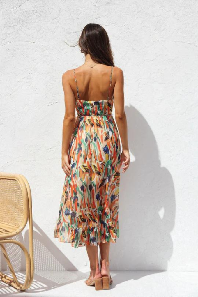 Chiara | Vibrant Mid-Length Dress