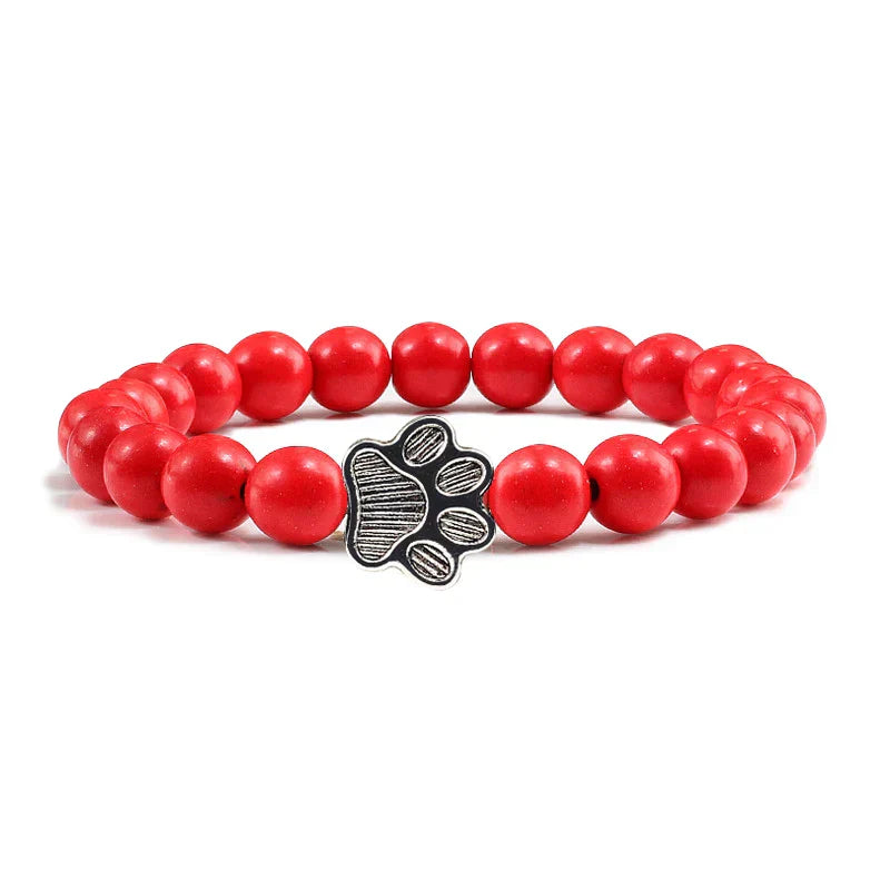 BEADED PAW BRACELET