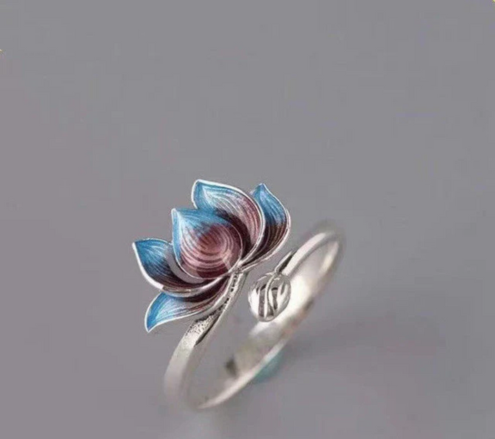 ADJUSTABLE COLOURFUL LOTUS RING