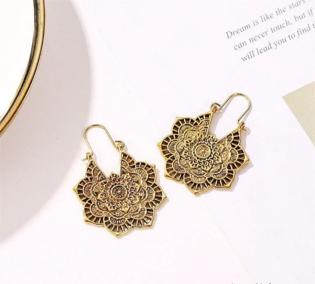 LOTUS MANDALA EARRINGS
