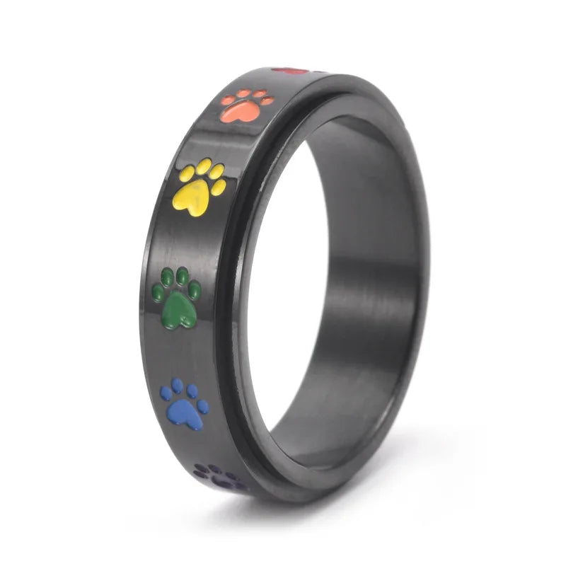SPINNING STRESS REDUCING PAW RING