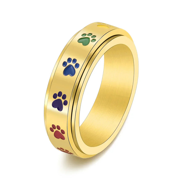 SPINNING STRESS REDUCING PAW RING