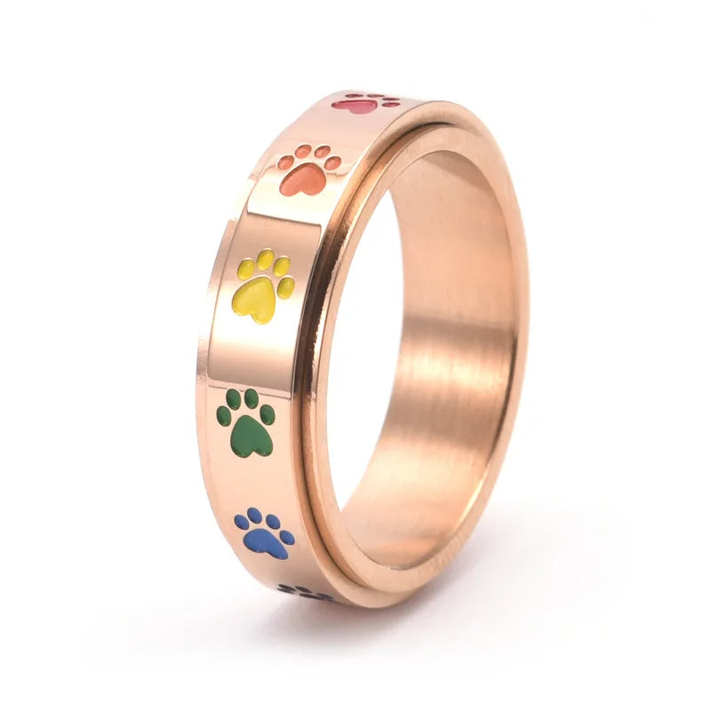 SPINNING STRESS REDUCING PAW RING