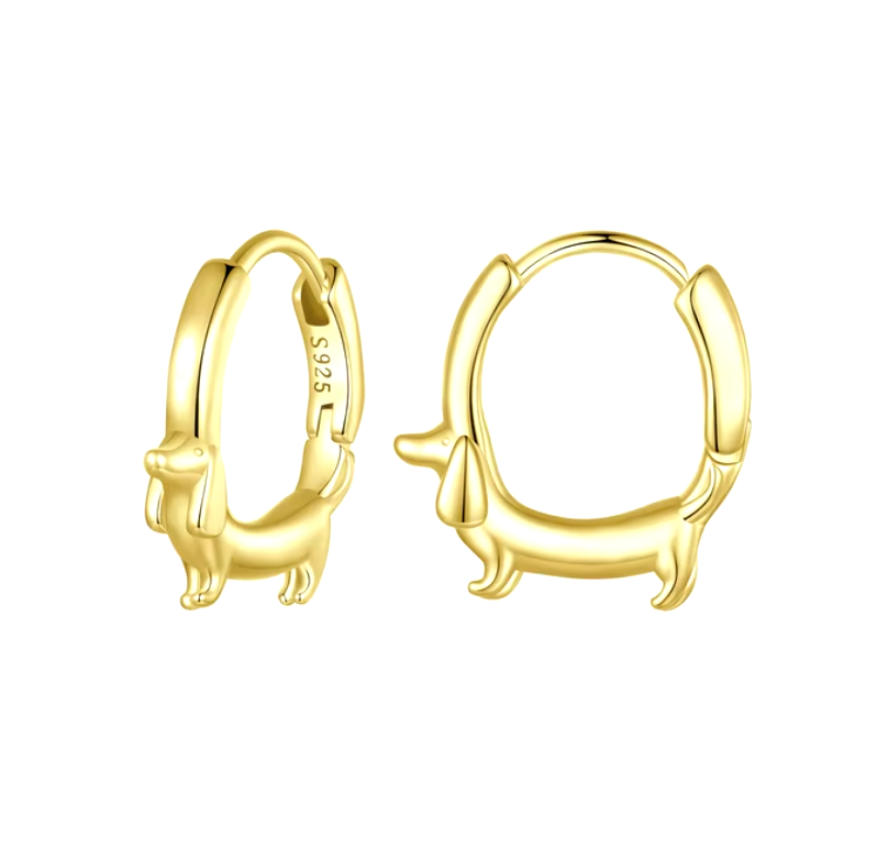 PRECIOUS DACHSHUND HOOPS