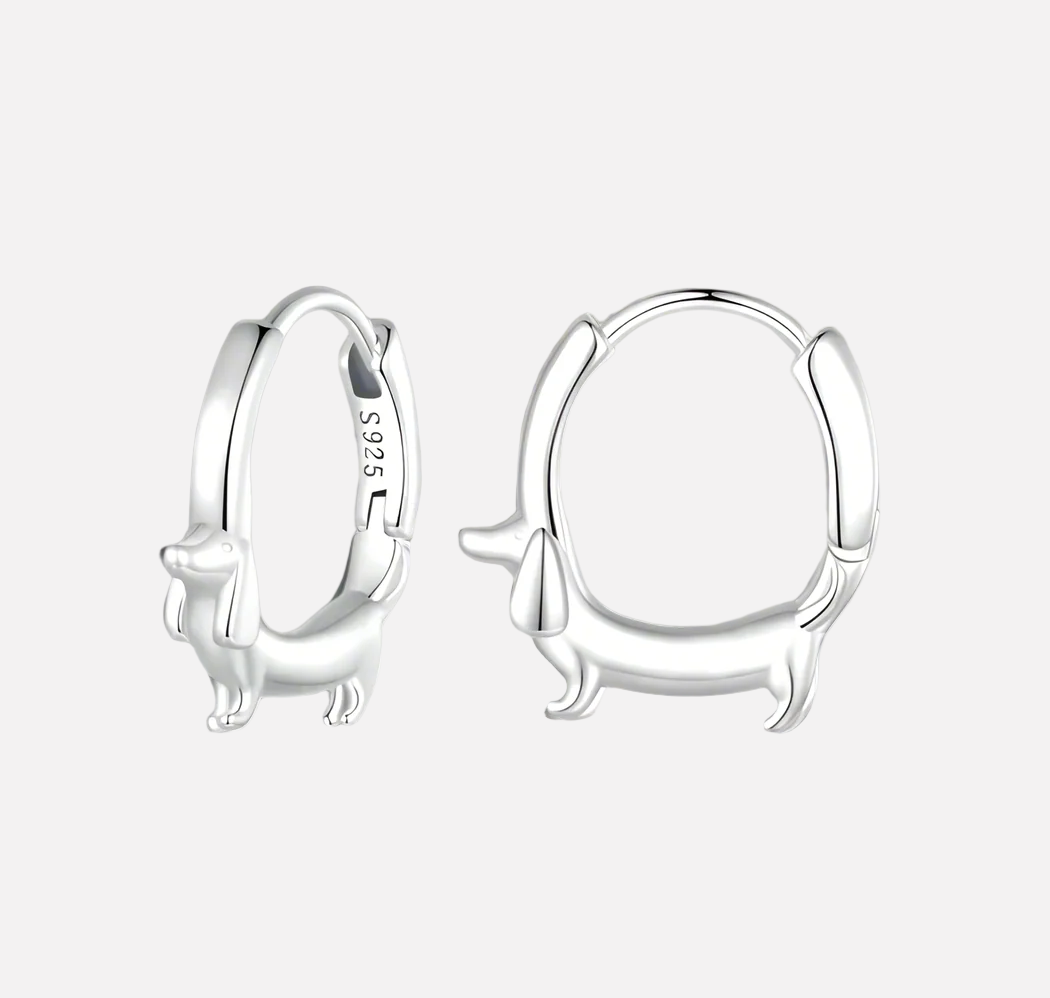 PRECIOUS DACHSHUND HOOPS