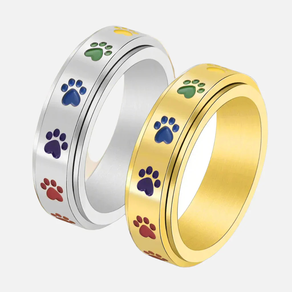SPINNING STRESS REDUCING PAW RING
