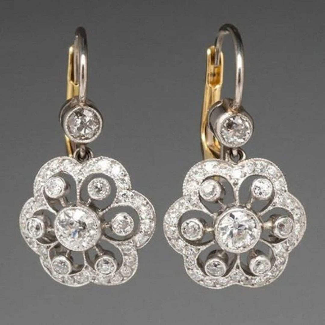 VINTAGE CRYSTAL MANDALA EARRINGS