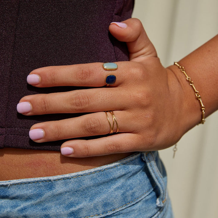 Aquamarine Wrap Elegant Ring
