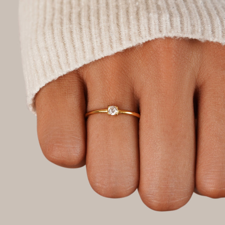 Elegant Solid Birthstone Rings