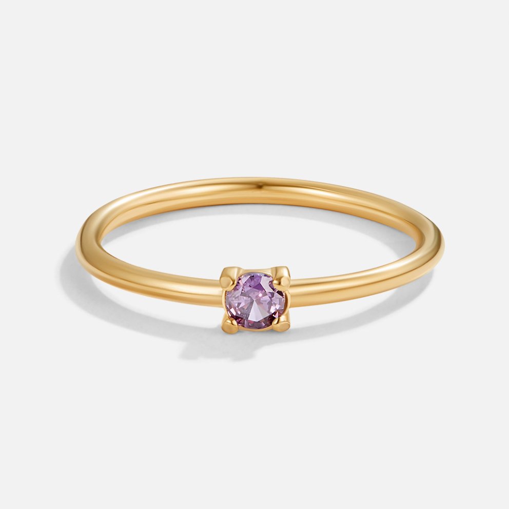 Elegant Solid Birthstone Rings