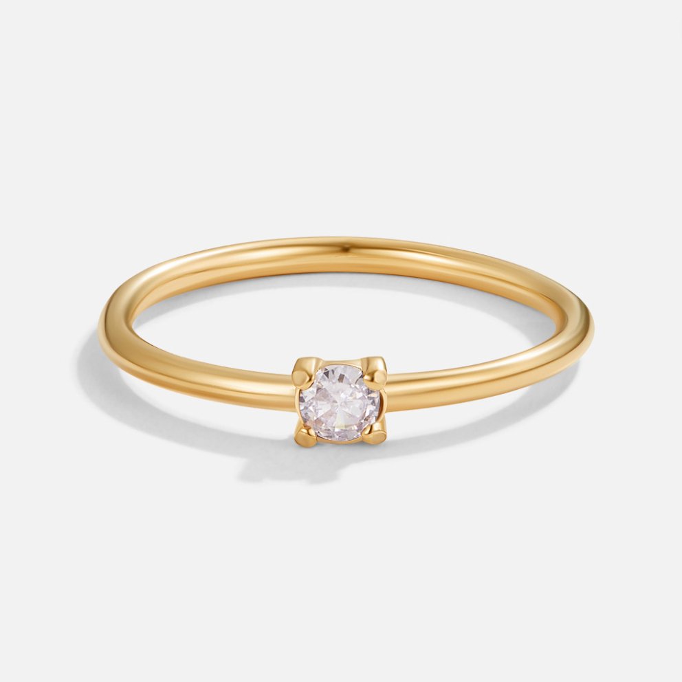 Elegant Solid Birthstone Rings