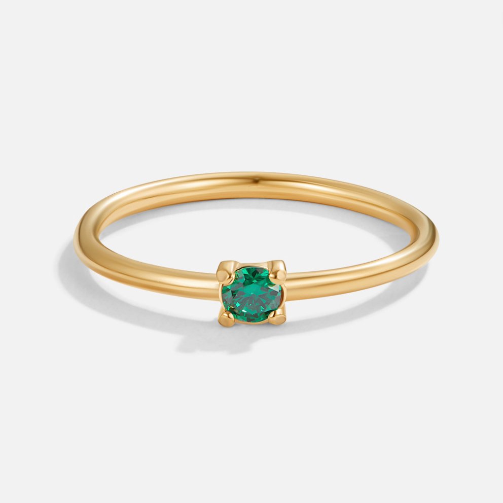Elegant Solid Birthstone Rings