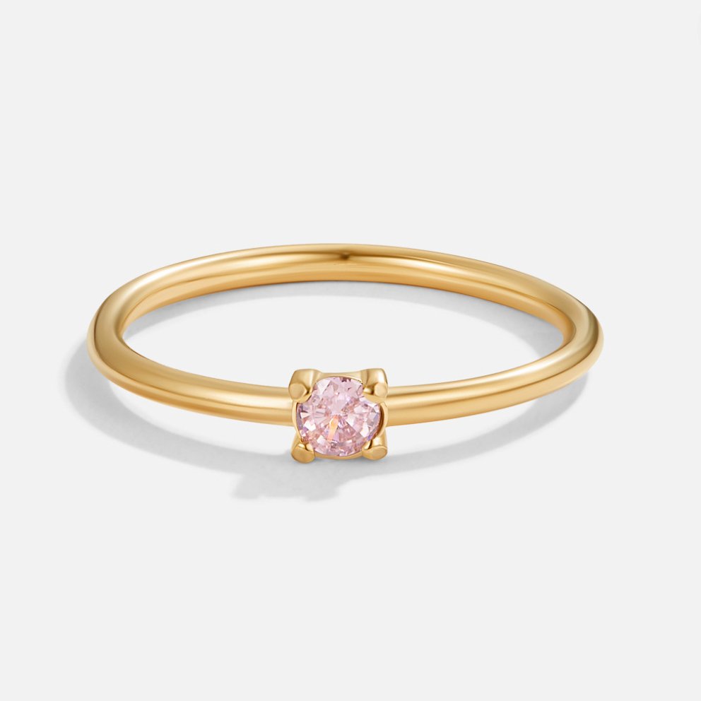 Elegant Solid Birthstone Rings