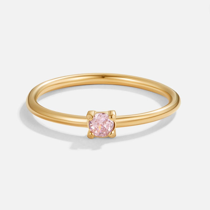 Elegant Solid Birthstone Rings