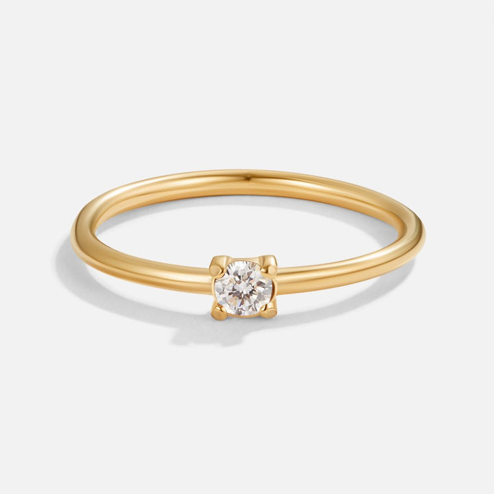 Elegant Solid Birthstone Rings