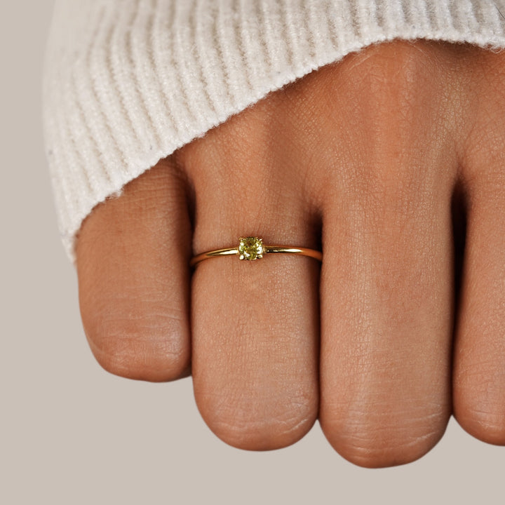 Elegant Solid Birthstone Rings