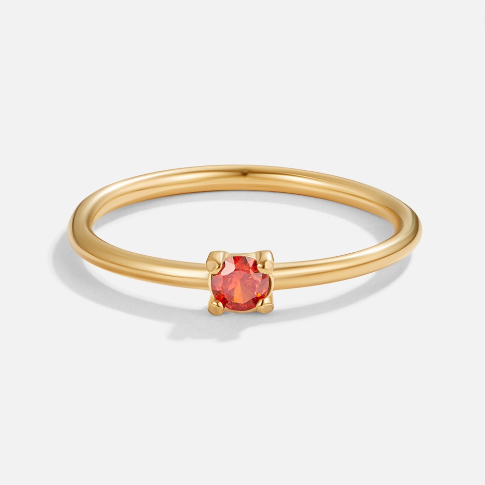 Elegant Solid Birthstone Rings