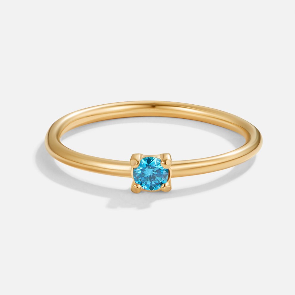 Elegant Solid Birthstone Rings
