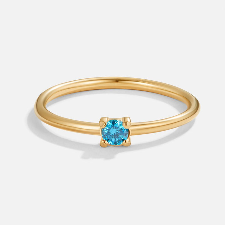 Elegant Solid Birthstone Rings