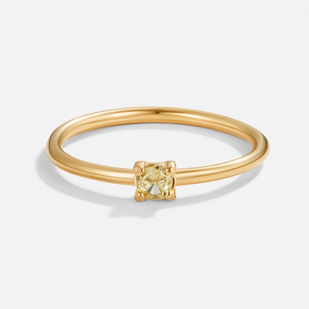 Elegant Solid Birthstone Rings