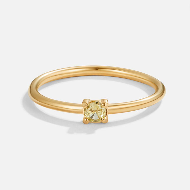 Elegant Solid Birthstone Rings