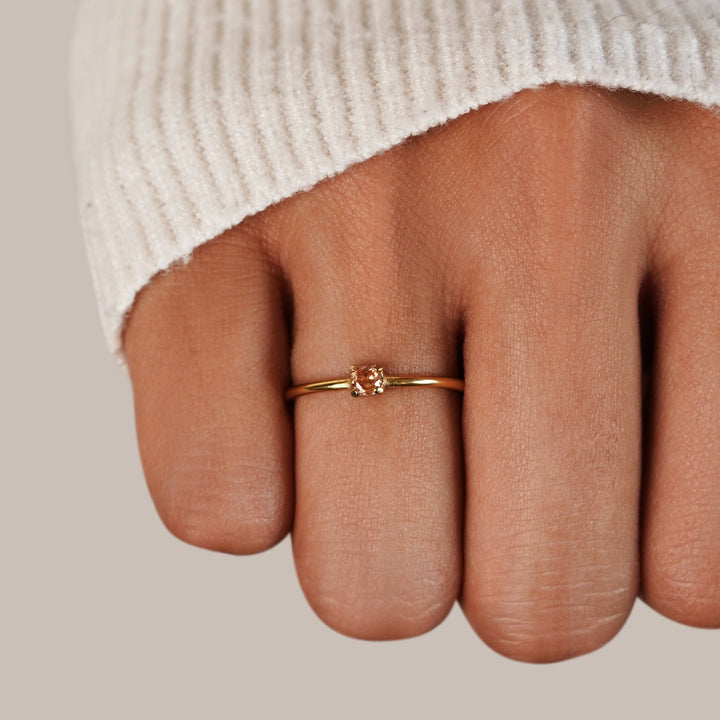 Elegant Solid Birthstone Rings