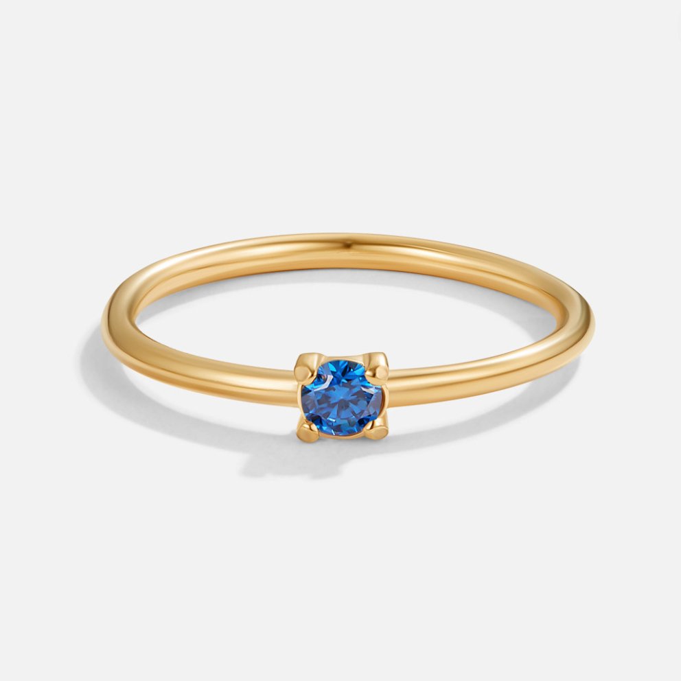 Elegant Solid Birthstone Rings