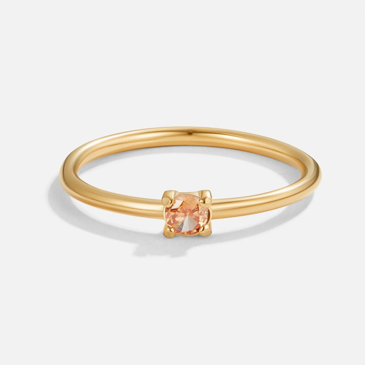 Elegant Solid Birthstone Rings