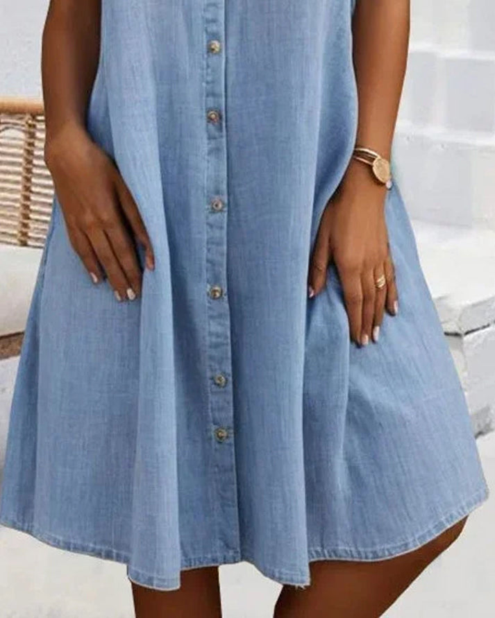 Anwen | Short Sleeve Button Dress