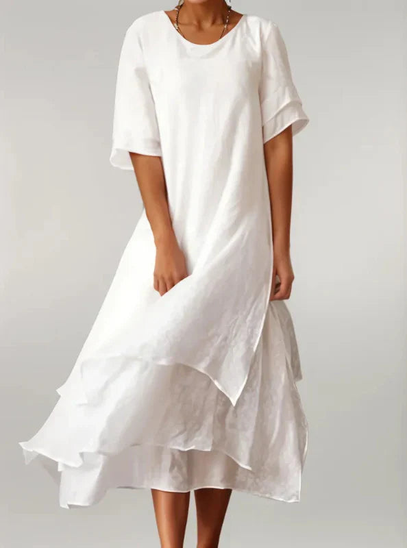 Mira | Irregular V Neck Dress