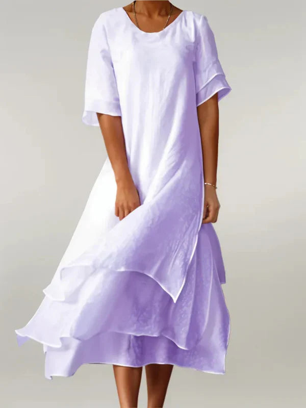 Mira | Irregular V Neck Dress