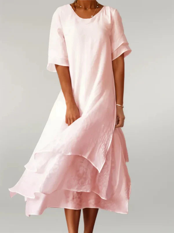 Mira | Irregular V Neck Dress